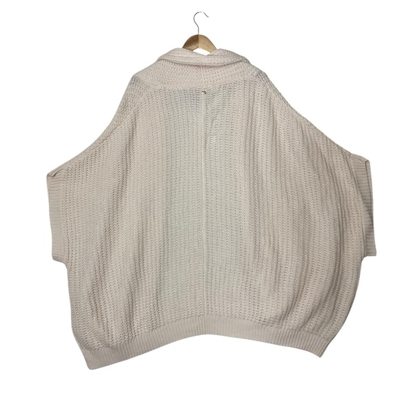 MELISSA McCARTHY sz 1X Open Cardigan Sweater Shawl Collar Pockets Peach - Picture 2 of 6